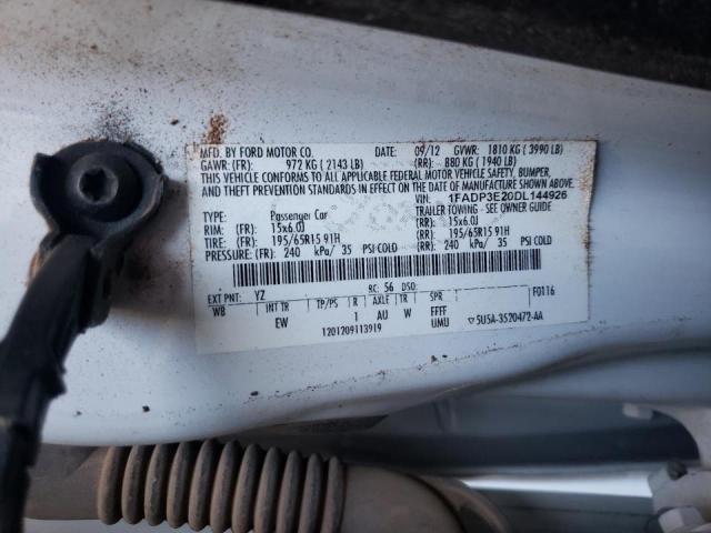 Photo 10 from auction – 2013 FORD FOCUS S with VIN 1FADP3E20DL144926