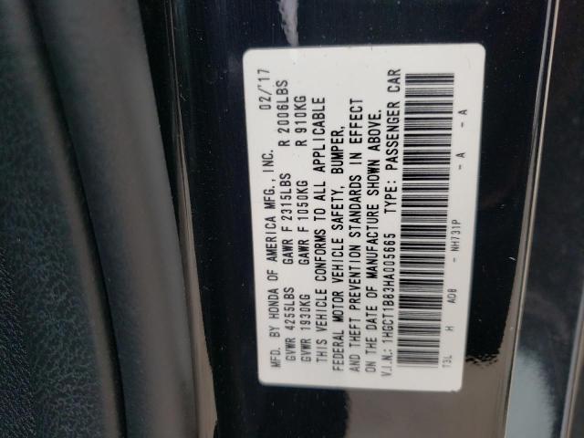 Photo 10 from auction – 2017 HONDA ACCORD EXL with VIN 1HGCT1B83HA005665