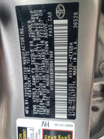 Photo 10 from auction – 2015 TOYOTA AVALON HYB with VIN 4T1BD1EB3FU047968