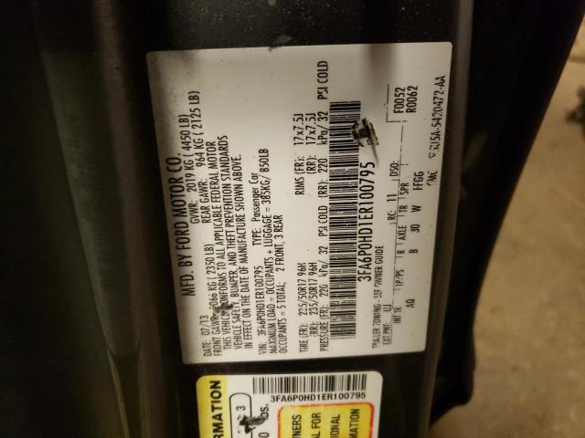 Photo 10 from auction – 2014 FORD FUSION SE with VIN 3FA6P0HD1ER100795