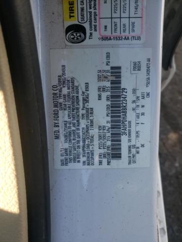 Photo 10 from auction – 2011 FORD FUSION SE with VIN 3FAHP0HA8BR234729