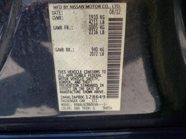 Photo 10 from auction – 2013 NISSAN ALTIMA 2.5 with VIN 1N4AL3AP8DC128649