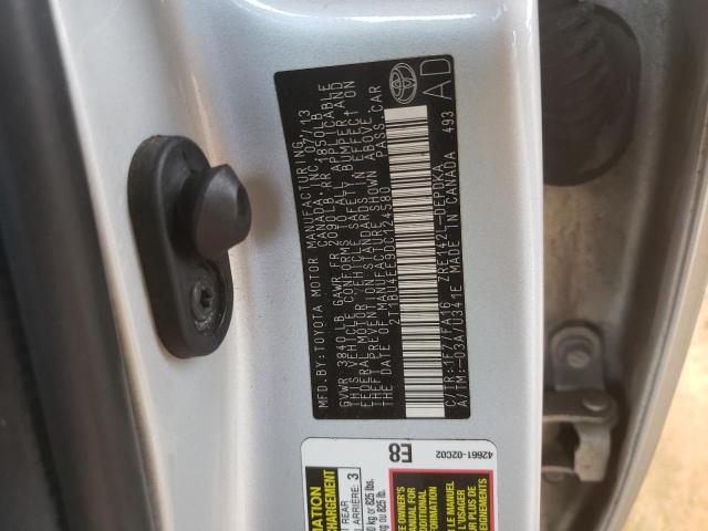 Photo 10 from auction – 2013 TOYOTA COROLLA BA with VIN 2T1BU4EE9DC124580