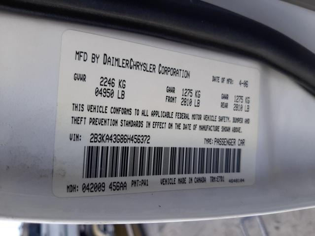 Photo 10 from auction – 2006 DODGE CHARGER SE with VIN 2B3KA43G86H456372