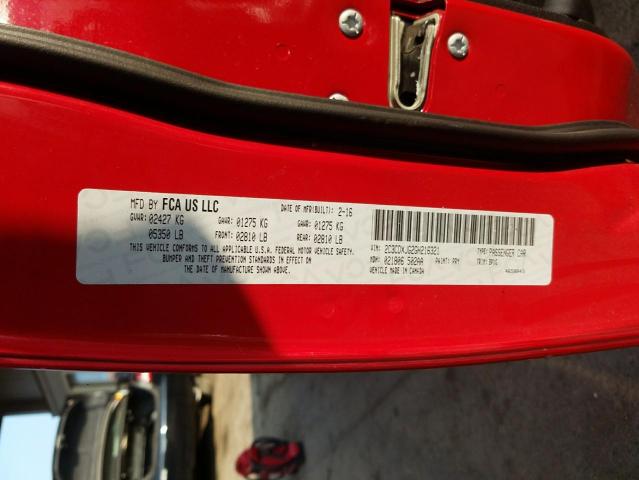 Photo 10 from auction – 2016 DODGE CHARGER SX with VIN 2C3CDXJG2GH216321