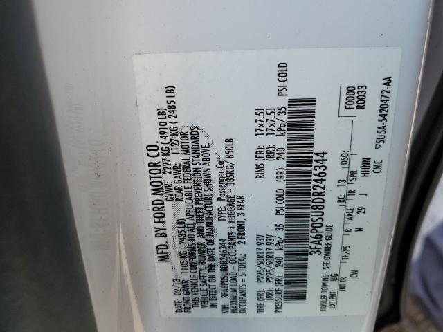 Photo 10 from auction – 2013 FORD FUSION TIT with VIN 3FA6P0SU8DR246344