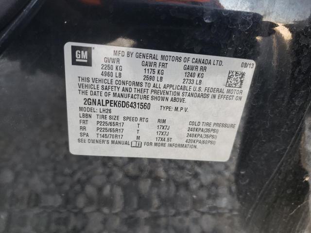 Photo 10 from auction – 2013 CHEVROLET EQUINOX LT with VIN 2GNALPEK6D6431560
