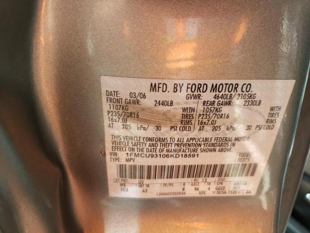 Photo 10 from auction – 2006 FORD ESCAPE XLT with VIN 1FMCU93106KD18591