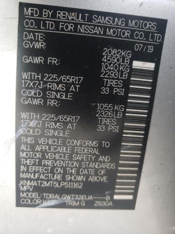 Photo 10 from auction – 2020 NISSAN ROGUE S with VIN KNMAT2MT5LP511162