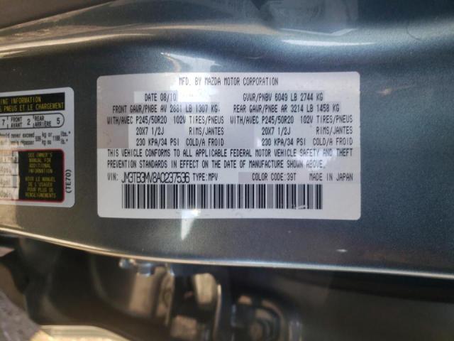 Photo 10 from auction – 2010 MAZDA CX-9 with VIN JM3TB3MV8A0237536