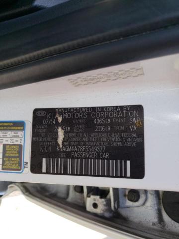 Photo 10 from auction – 2015 KIA OPTIMA LX with VIN KNAGM4A78F5549377