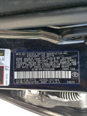 Photo 10 from auction – 2017 TOYOTA CAMRY with VIN 4T1BF1FK1HU641230