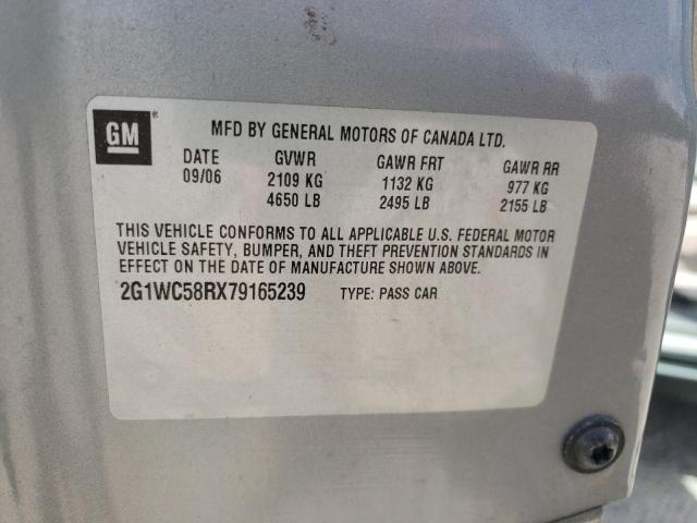 Photo 10 from auction – 2007 CHEVROLET IMPALA LT with VIN 2G1WC58RX79165239