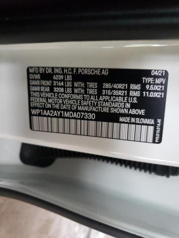 Photo 10 from auction – 2021 PORSCHE CAYENNE with VIN WP1AA2AY1MDA07330