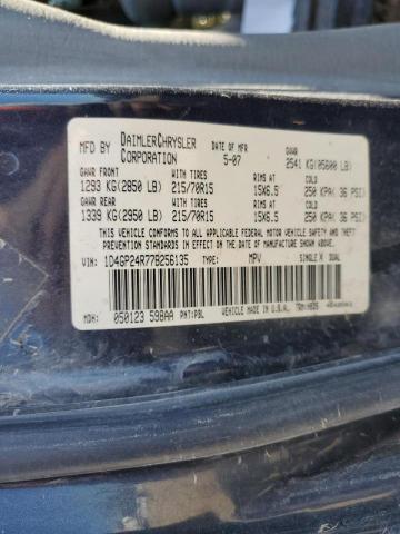 Photo 10 from auction – 2007 DODGE GRAND CARA with VIN 1D4GP24R77B256135