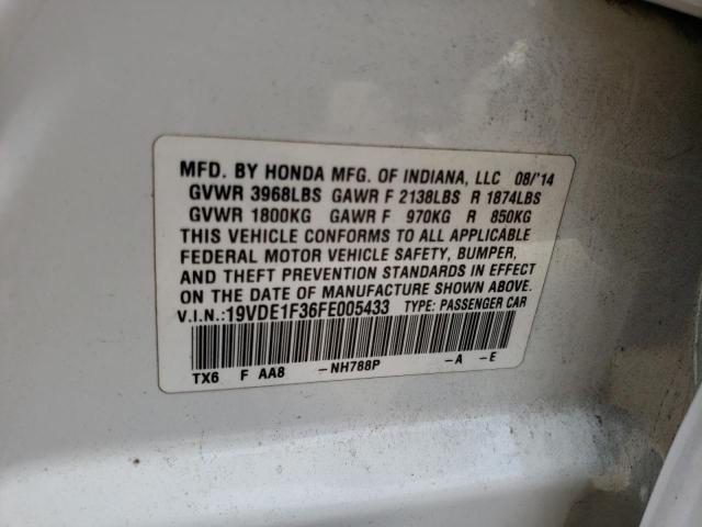 Photo 10 from auction – 2015 ACURA ILX 20 with VIN 19VDE1F36FE005433