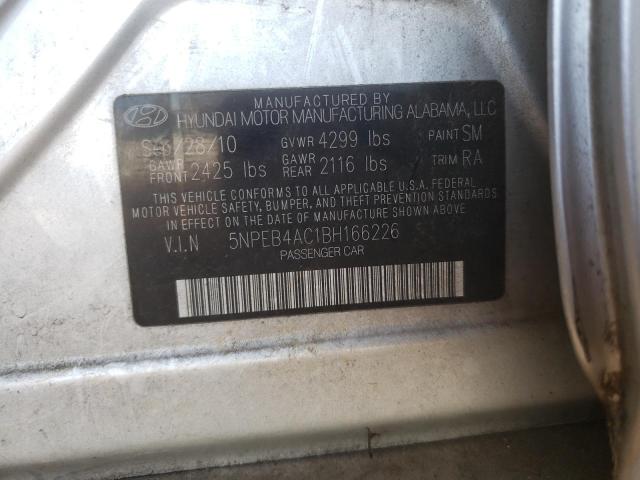 Photo 10 from auction – 2011 HYUNDAI SONATA GLS with VIN 5NPEB4AC1BH166226