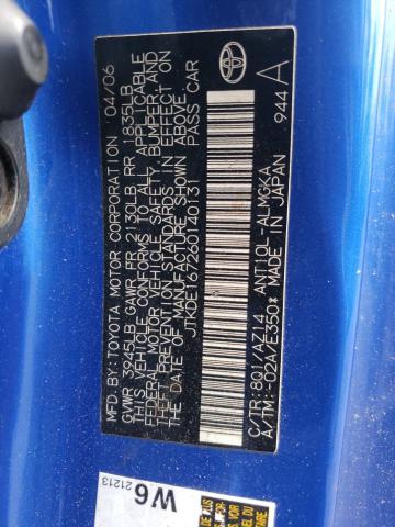 Photo 10 from auction – 2006 TOYOTA SCION TC with VIN JTKDE167260140131