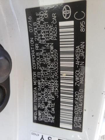 Photo 10 from auction – 2016 TOYOTA PRIUS with VIN JTDKBRFU9G3023559