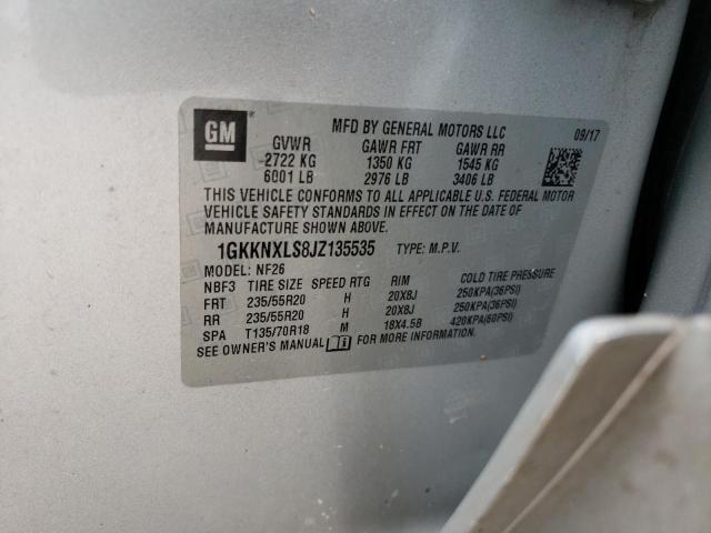 Photo 10 from auction – 2018 GMC ACADIA DEN with VIN 1GKKNXLS8JZ135535