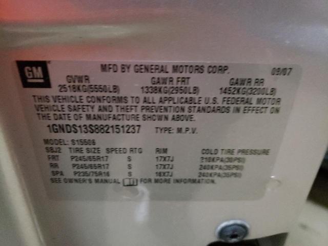 Photo 10 from auction – 2008 CHEVROLET TRAILBLAZE with VIN 1GNDS13S882151237