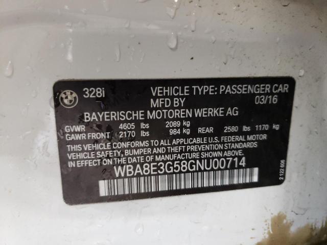 Photo 10 from auction – 2016 BMW 328 XI SUL with VIN WBA8E3G58GNU00714