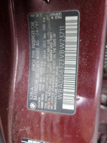 Photo 10 from auction – 1997 BMW 528 I AUTO with VIN WBADD6323VBW23711