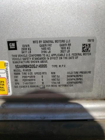 Photo 10 from auction – 2016 BUICK ENCLAVE with VIN 5GAKRBKD2GJ145895