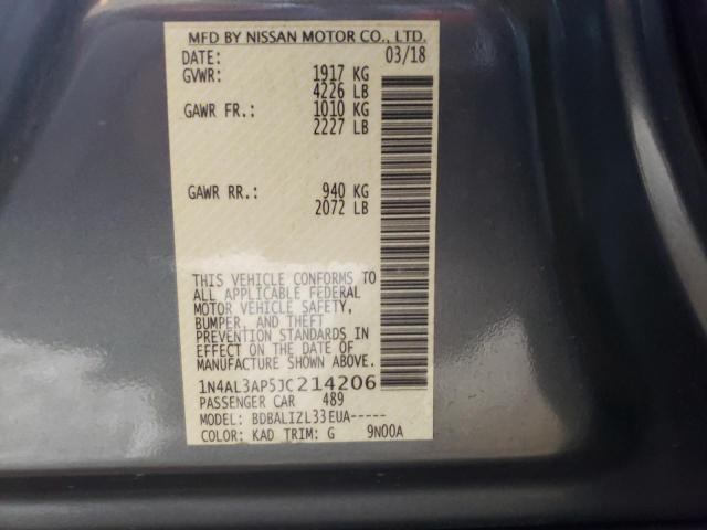 Photo 10 from auction – 2018 NISSAN ALTIMA 2.5 with VIN 1N4AL3AP5JC214206