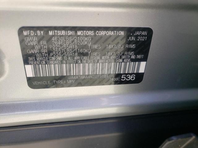 Photo 10 from auction – 2022 MITSUBISHI ECLIPSE CR with VIN JA4ATWAA4NZ019184