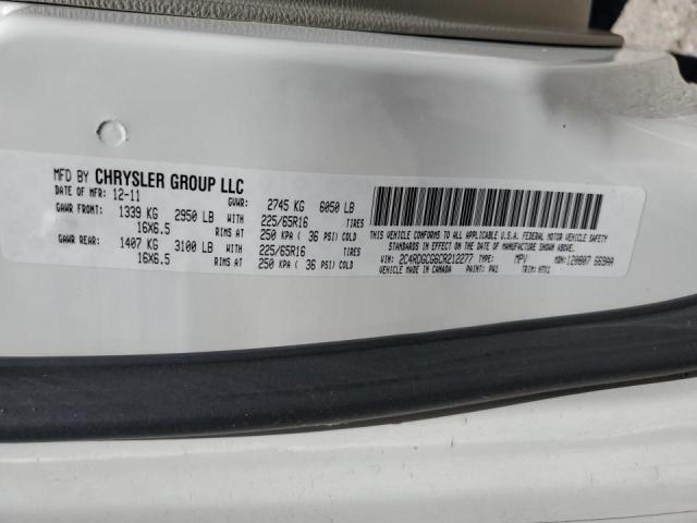 Photo 10 from auction – 2012 DODGE GRAND CARA with VIN 2C4RDGCG6CR212277
