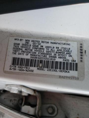 Photo 10 from auction – 2003 TOYOTA COROLLA CE with VIN 1NXBR32E53Z011819
