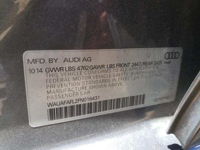 Photo 10 from auction – 2015 AUDI A4 PREMIUM with VIN WAUAFAFL2FN016431