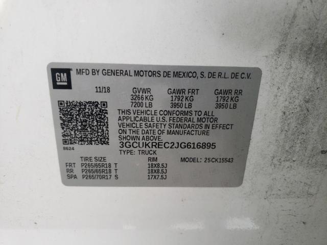 Photo 10 from auction – 2018 CHEVROLET SILVERADO with VIN 3GCUKREC2JG616895