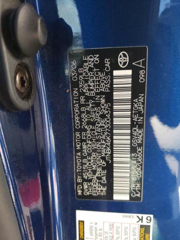 Photo 10 from auction – 2007 TOYOTA CAMRY LE with VIN JTNBK46K773004375