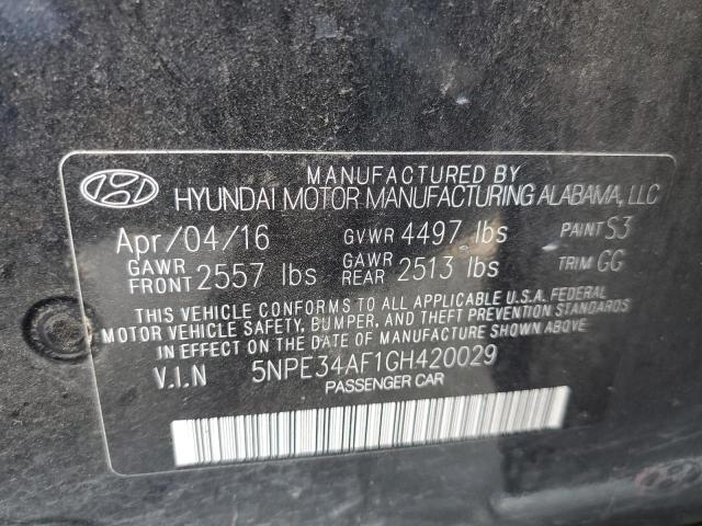 Photo 10 from auction – 2016 HYUNDAI SONATA SPO with VIN 5NPE34AF1GH420029