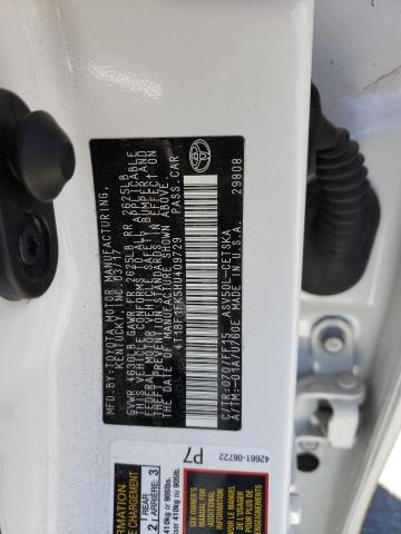 Photo 10 from auction – 2017 TOYOTA CAMRY LE with VIN 4T1BF1FK5HU409729