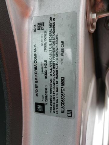 Photo 10 from auction – 2015 CHEVROLET SPARK 1LT with VIN KL8CD6S95FC718093