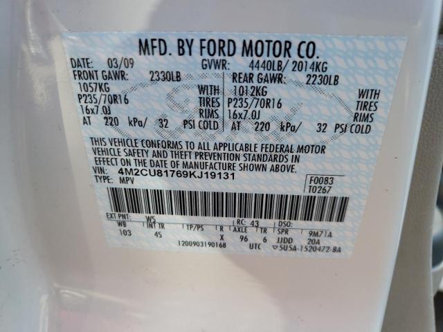 Photo 10 from auction – 2009 MERCURY MARINER with VIN 4M2CU81769KJ19131
