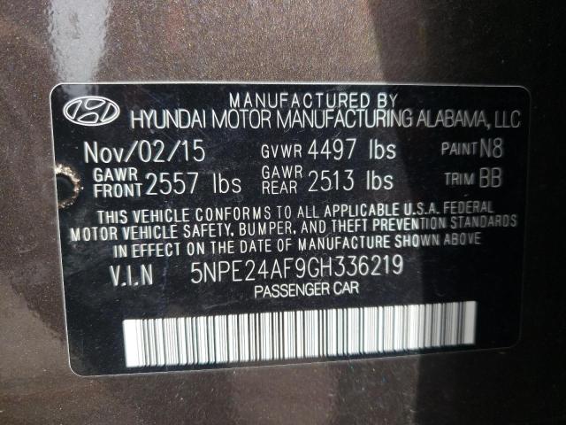Photo 10 from auction – 2016 HYUNDAI SONATA SE with VIN 5NPE24AF9GH336219