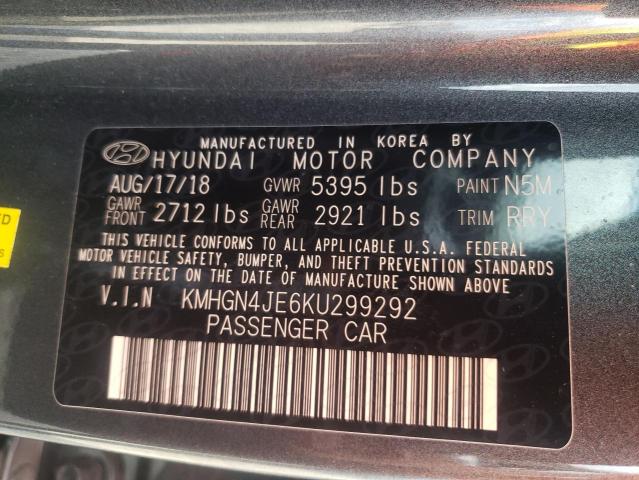 Photo 10 from auction – 2019 GENESIS G80 BASE with VIN KMHGN4JE6KU299292