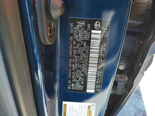 Photo 10 from auction – 2005 TOYOTA CAMRY LE with VIN JTDBE32K353018623