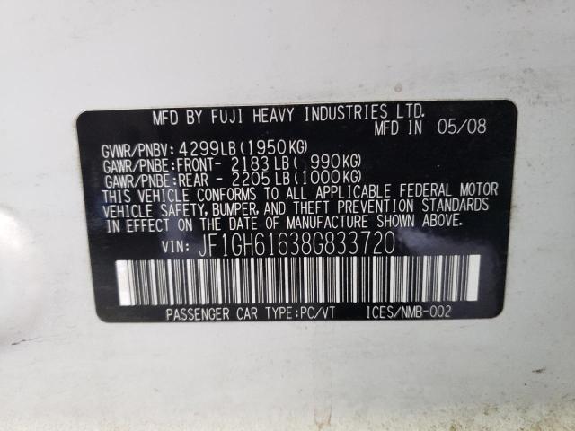 Foto 10 de la subasta – 2008 SUBARU IMPREZA 2. con VIN JF1GH61638G833720