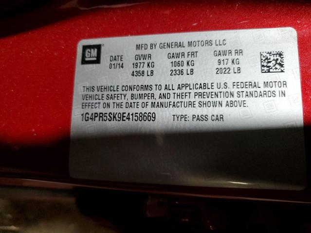 Photo 10 from auction – 2014 BUICK VERANO CON with VIN 1G4PR5SK9E4158669