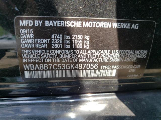 Photo 10 from auction – 2016 BMW 340 XI with VIN WBA8B7C53GK487056