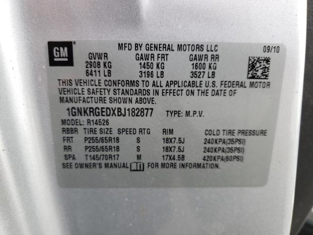 Photo 10 from auction – 2011 CHEVROLET TRAVERSE L with VIN 1GNKRGEDXBJ182877