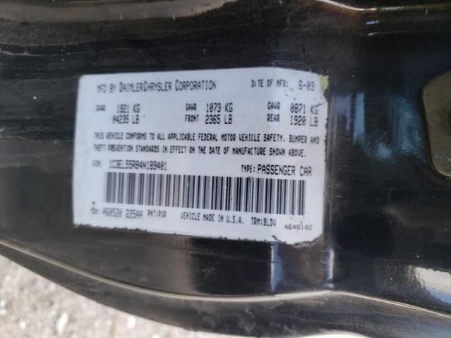 Photo 10 from auction – 2004 CHRYSLER SEBRING LX with VIN 1C3EL55R84N189401