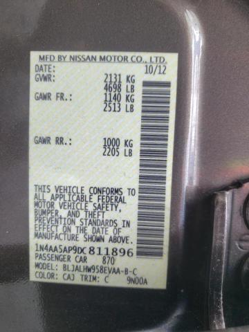 Photo 10 from auction – 2013 NISSAN MAXIMA S with VIN 1N4AA5AP9DC811896