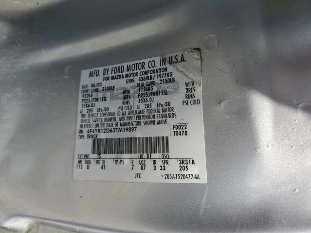 Photo 10 from auction – 2003 MAZDA B2300 with VIN 4F4YR12D63TM19897