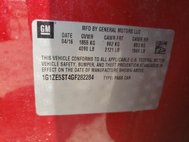 Photo 10 from auction – 2016 CHEVROLET MALIBU LT with VIN 1G1ZE5ST4GF282284